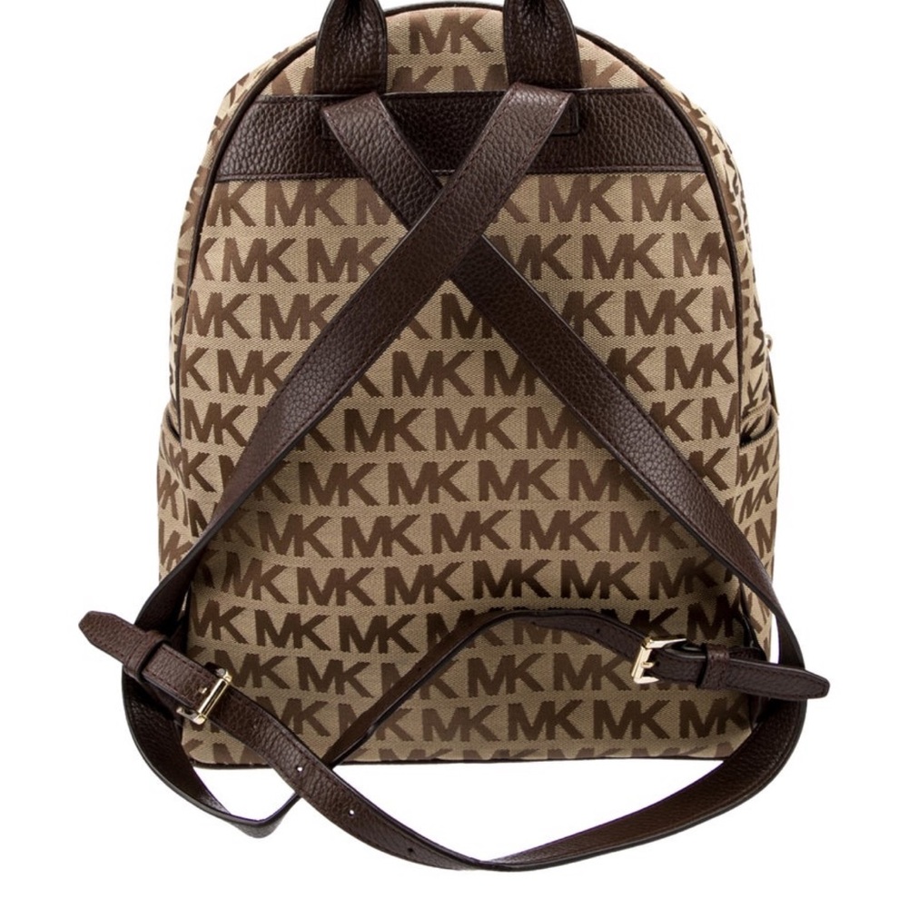 Michael Kors Brown Canvas Backpack with Monogram - Picture 4 of 6